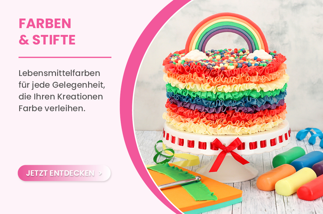 Lebensmittelfarben und Stifte zum Beschriften und Bemalen von Torten, Kuchen uvm.