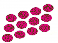 Cupcake Buttons Leopard pink 12 Stück