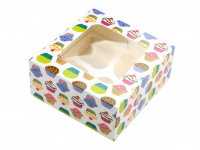 Cupcake Box Trtchen fr 4 Stck 2er Set
