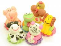 Farm-Tiere sitzend Zucker 6 Stck
