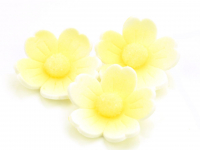 Blumen 40mm gelb Zucker 60 Stück