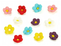 Blumen 13mm bunt Zucker 36 Stck