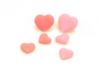 Herzen rosa-rot Zucker 20 Stück
