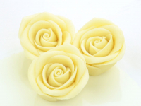 Marzipan-Rosen groß weiß 2 Stück