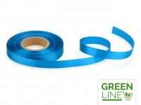 Satinband blau 14mm, 30 Meter GREENLINE