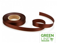 Satinband braun 14mm, 30 Meter GREENLINE