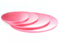 Cakeboard rund 35cm pink 5 Stck