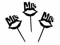 Cupcake Topper Mrs. Kuss 8 Stück