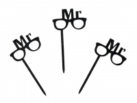 Cupcake Topper Mr. Brille 8 Stck