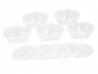 Vorratsbecher oval mit Deckel 175ml 5 Stck