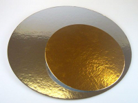 FunCakes Cake Cards silber-gold Rund 30cm, Stärke 1mm, 3 Stück