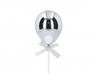 Cake Topper Ballon silber 3D