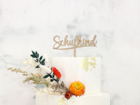 Cake Topper Holz Schulkind