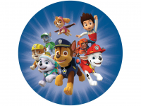 Tortenaufleger Paw Patrol blau, rund 20cm