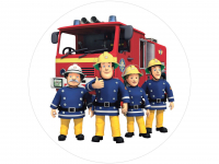 Tortenaufleger Feuerwehrmann Sam 3, rund 20cm