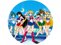 Tortenaufleger Sailor Moon Girls, rund 20cm