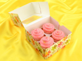 Cupcake Box Blumen f�r 4 St�ck 2er Set