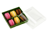 Macaron-Halbschalen 12 Stck bunt in 6er Box grn