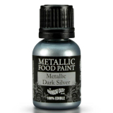 Metallic-Lebensmittelfarbe Dark Silver 25ml