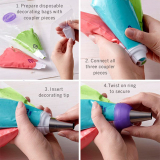 Spritztüllenadapter-Set für 3 Farben 9tlg. Spritztüllenadapter-Set für 3 Farben 9tlg.