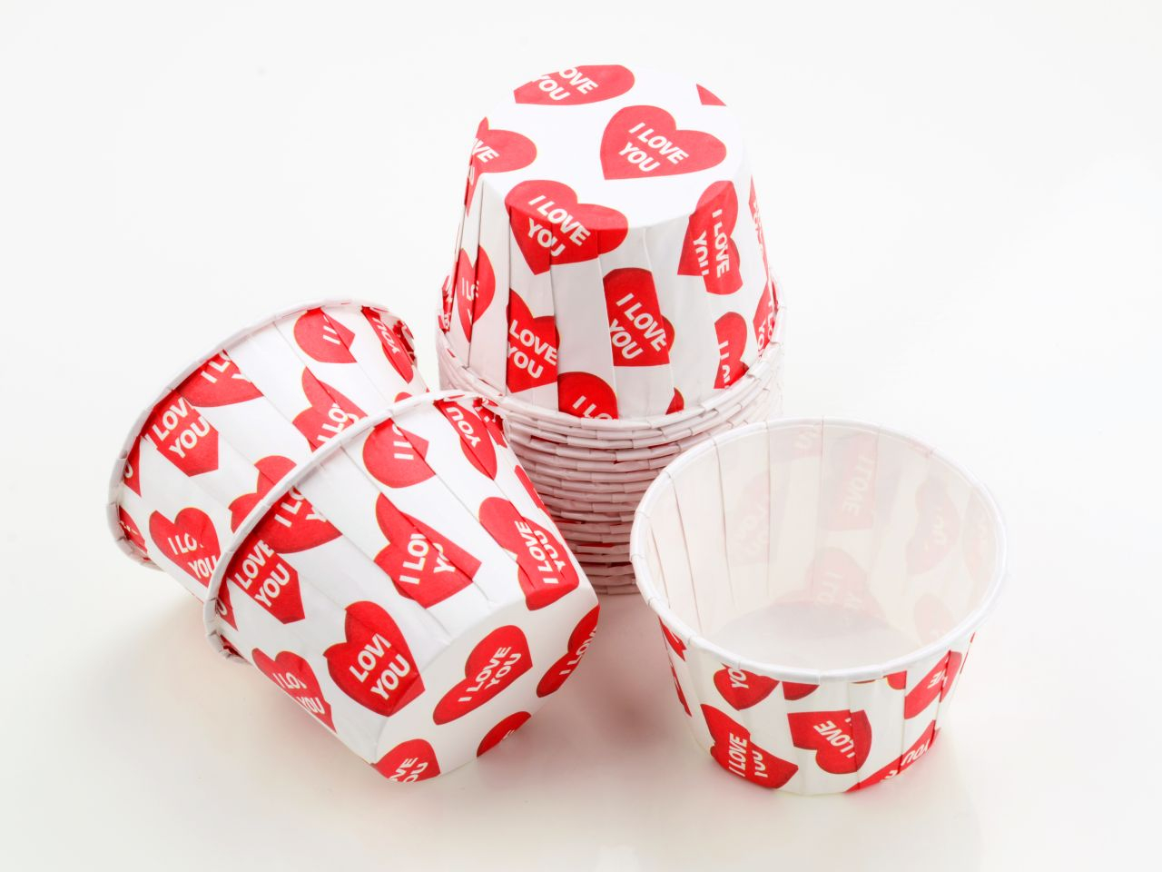 Cupcake Becher I Love You 20 Stück