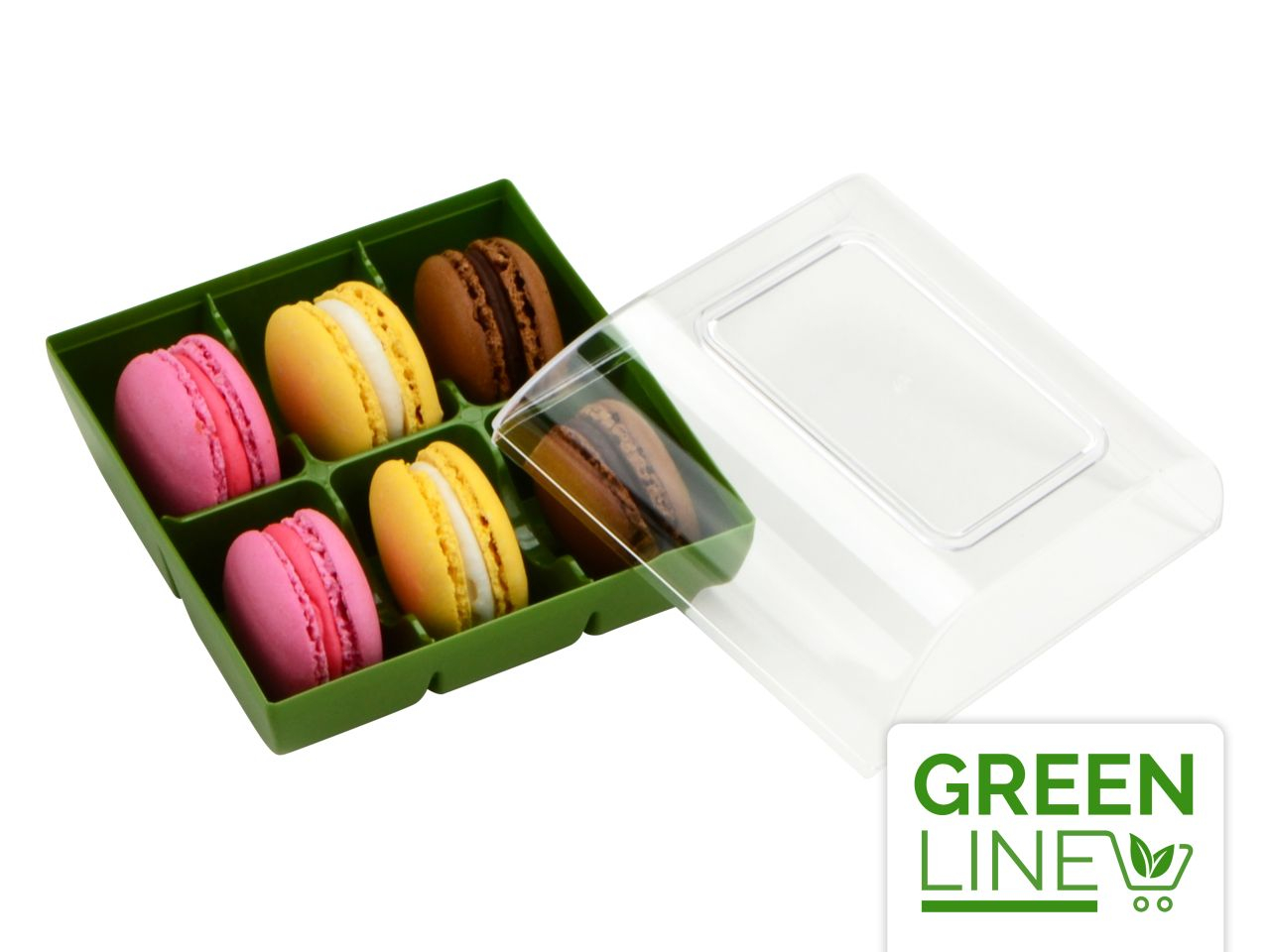 Macaron Verpackung grn 6er