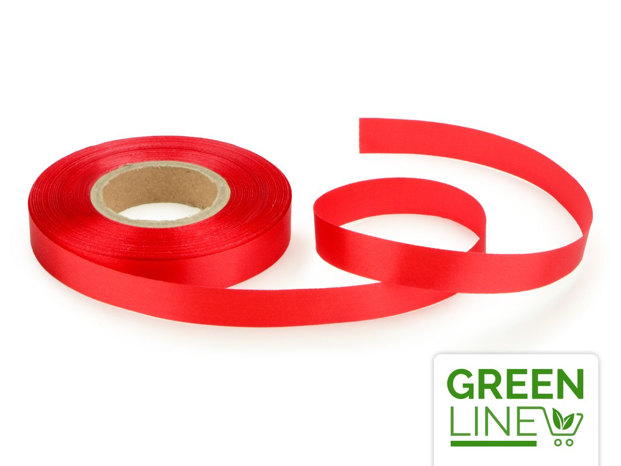 Satinband korallenrot 14mm, 30 Meter GREENLINE