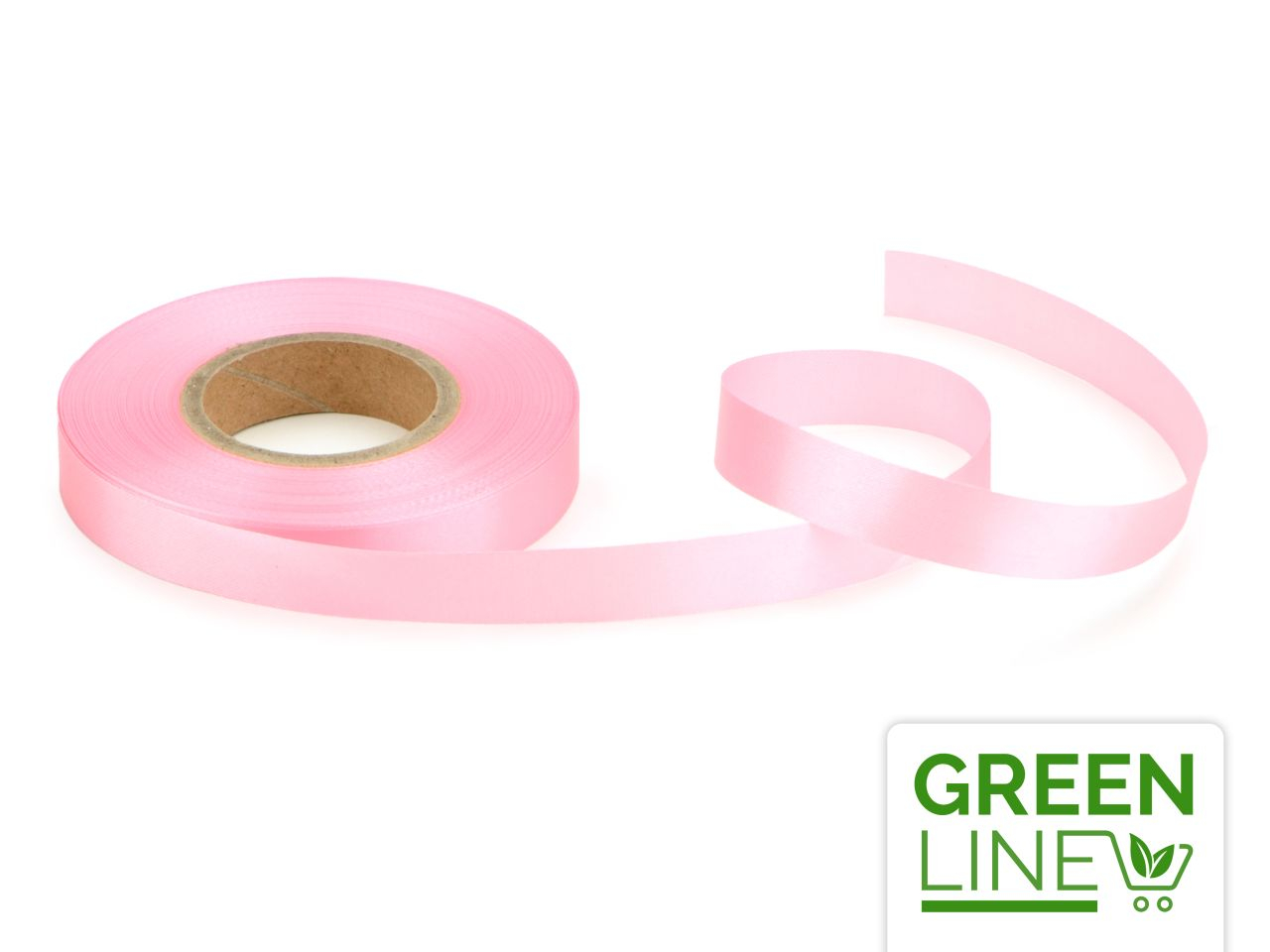 Satinband rosa 14mm, 30 Meter GREENLINE