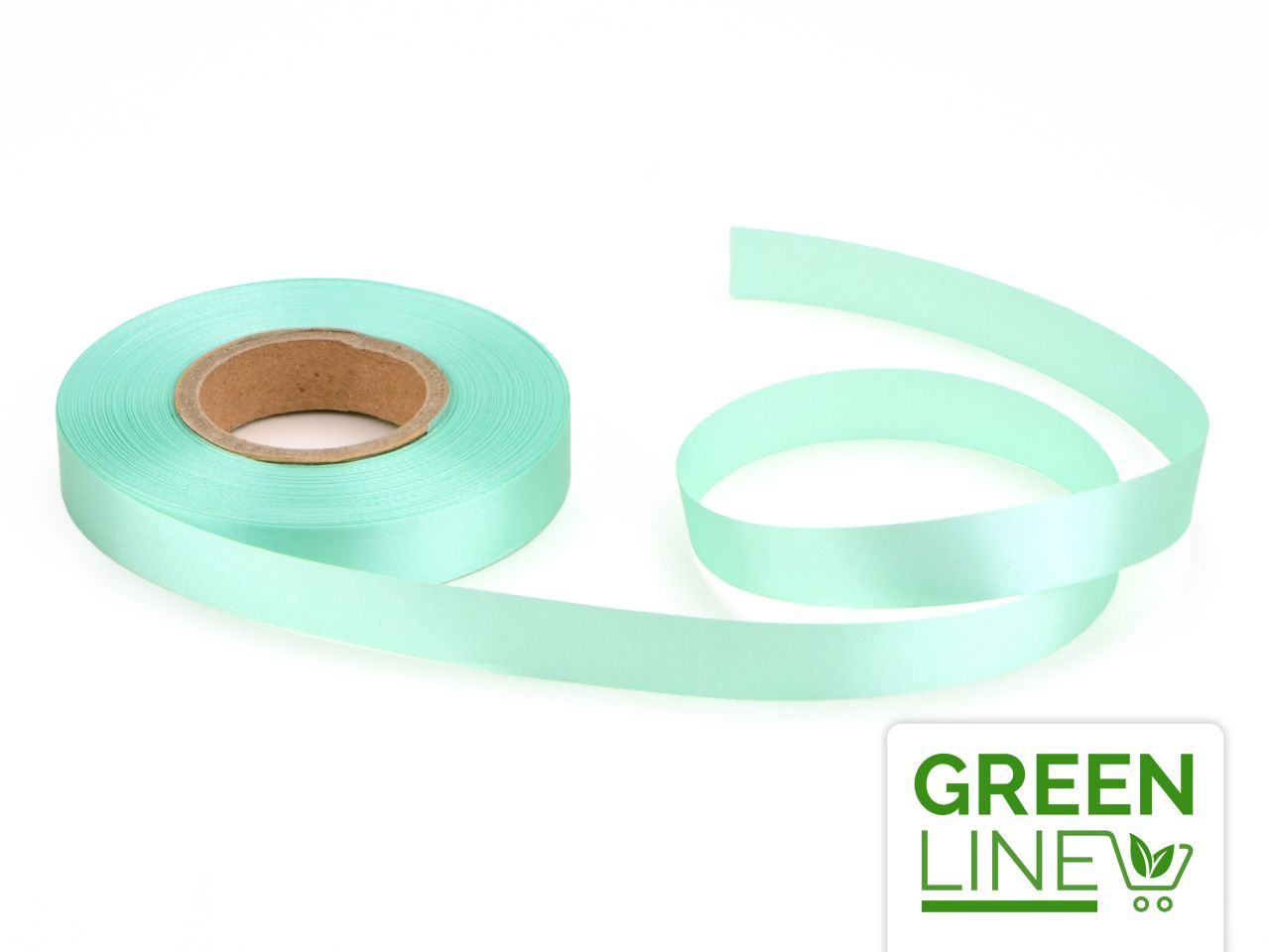 Satinband mintgrn 14mm, 30 Meter GREENLINE