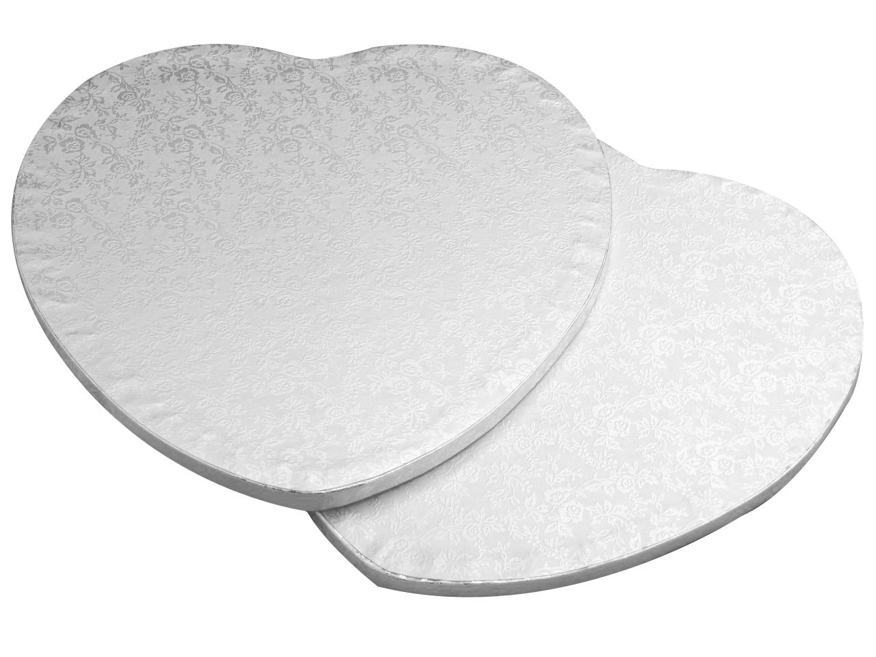 Cakeboard Herz 35cm silber