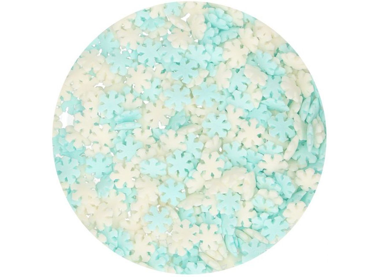 FunCakes Zuckerdekoration Schneeflocken Weiss-Blau 50g