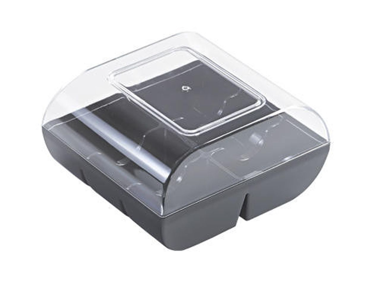 Macaron-Halbschalen 12 Stck braun in 6er Box schwarz