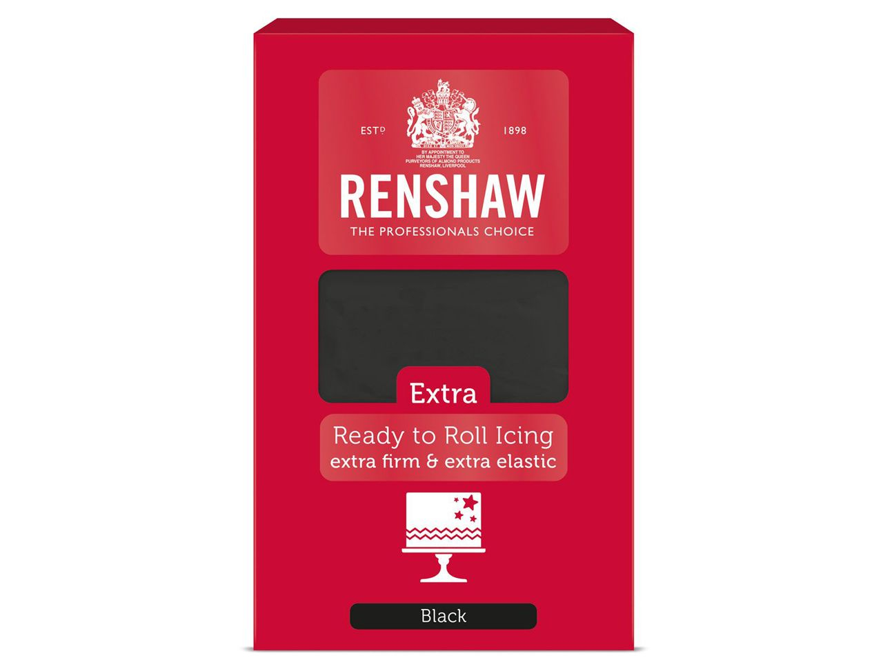 Renshaw Rollfondant Extra, schwarz 1kg