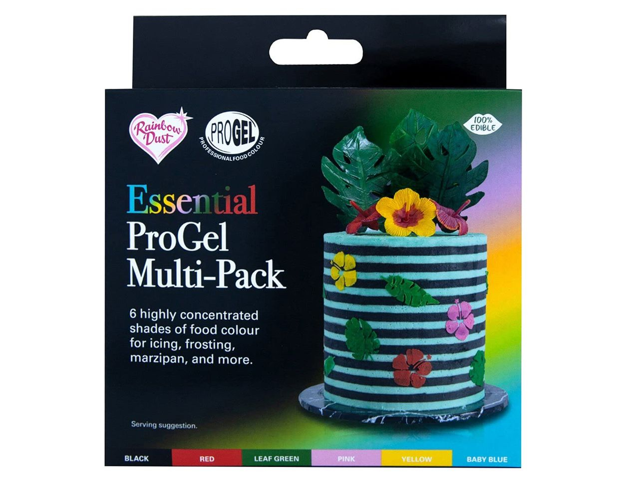 Lebensmittelfarbe ProGel Multipack Essentials 6x25g