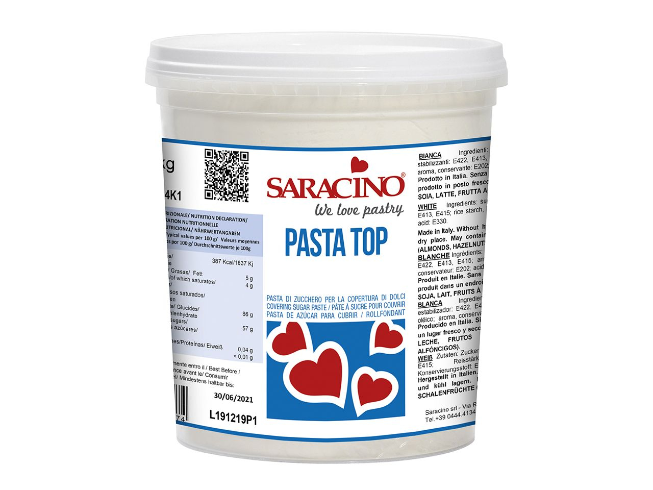 Saracino Fondant Pasta Top weiß 1kg