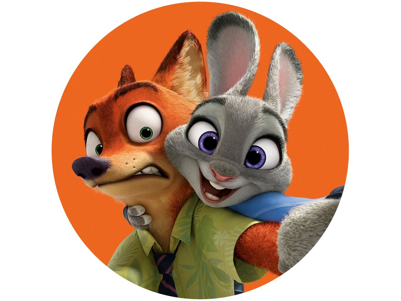 Tortenaufleger Zootopia Nick und Judy 2, rund 20cm