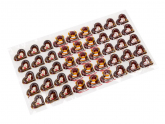 1 Folie Schokoladen- Dekor Herz Zartbitter