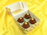 Cupcake Box Trtchen fr 4 Stck 2er Set