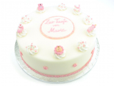 Torten-Set Taufe rosa