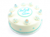 Torten-Set Taufe blau