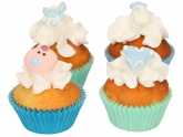 FunCakes Zuckerdekorationen Baby Jungen, 8er Set