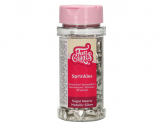 FunCakes Zuckerherzen Metallic Silber 80g